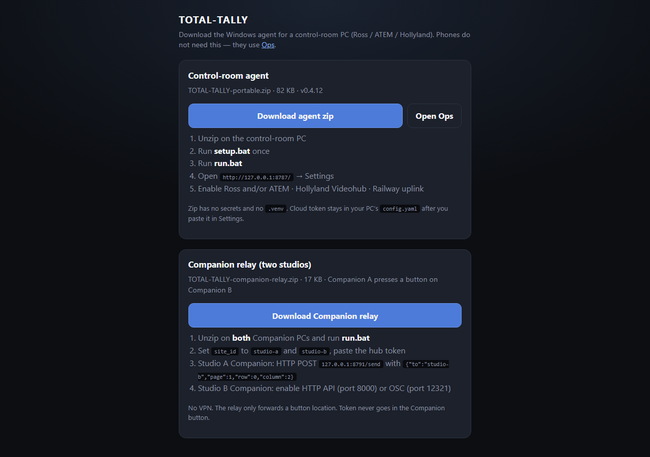 Total Tally download page